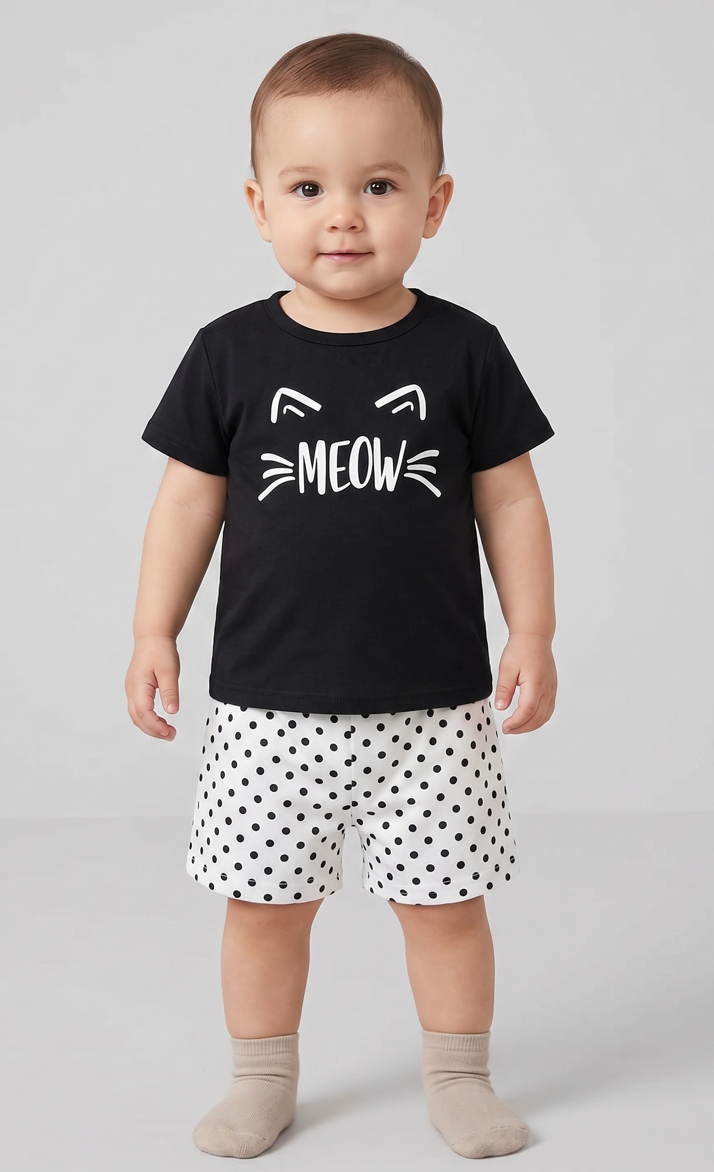 Black & White Baby T-Shirt And Pant Set