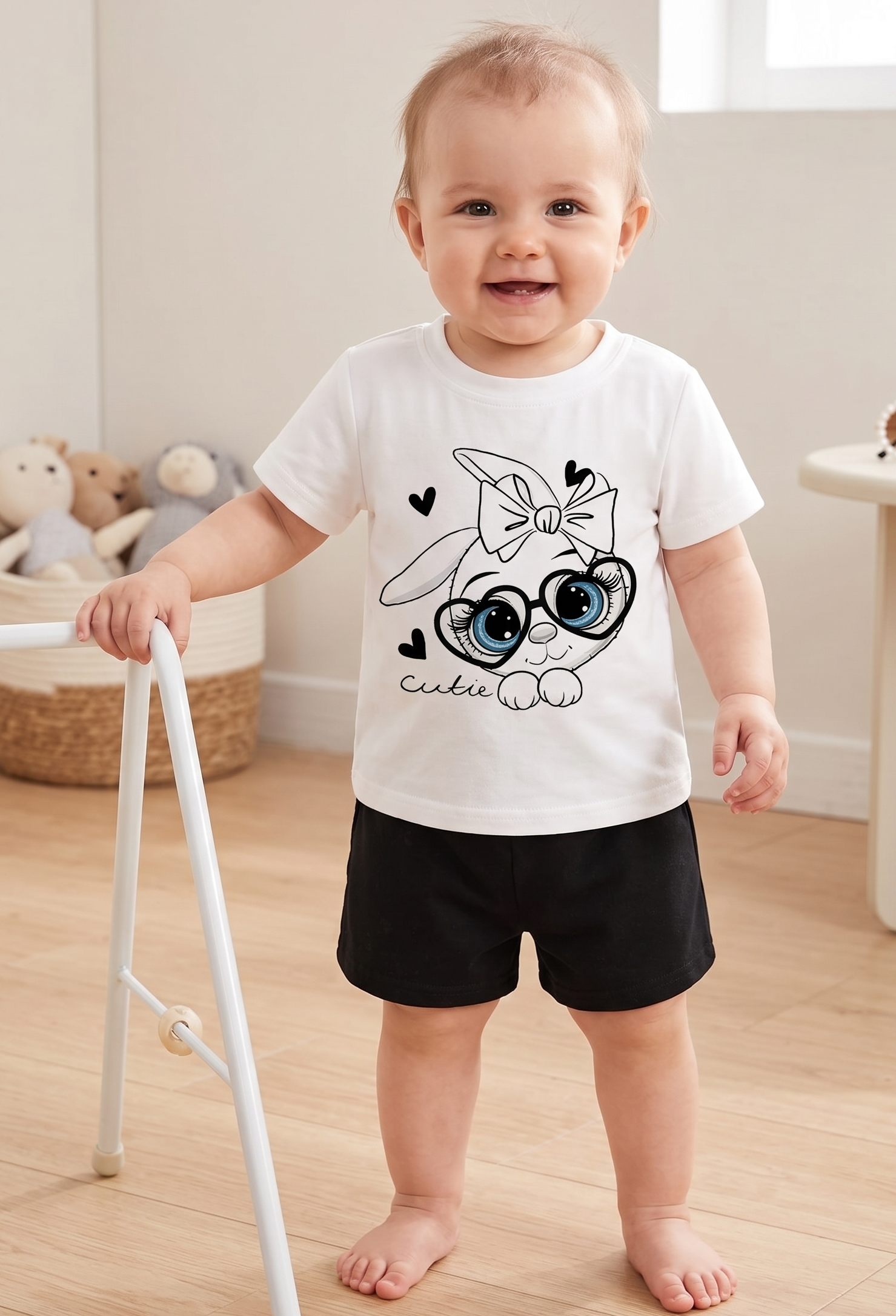 Black & White Baby T-Shirt And Pant Set