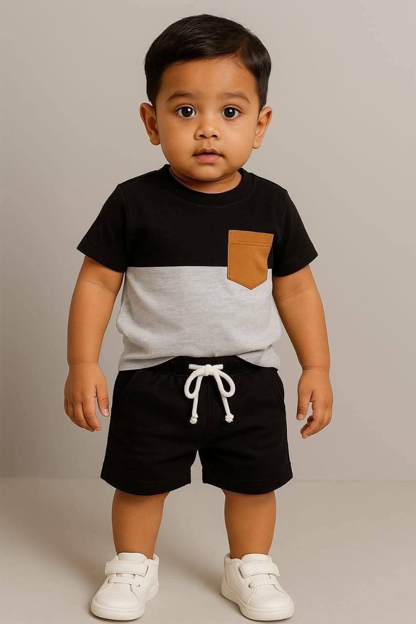 Black X White Baby T-Shirt And Pant Set