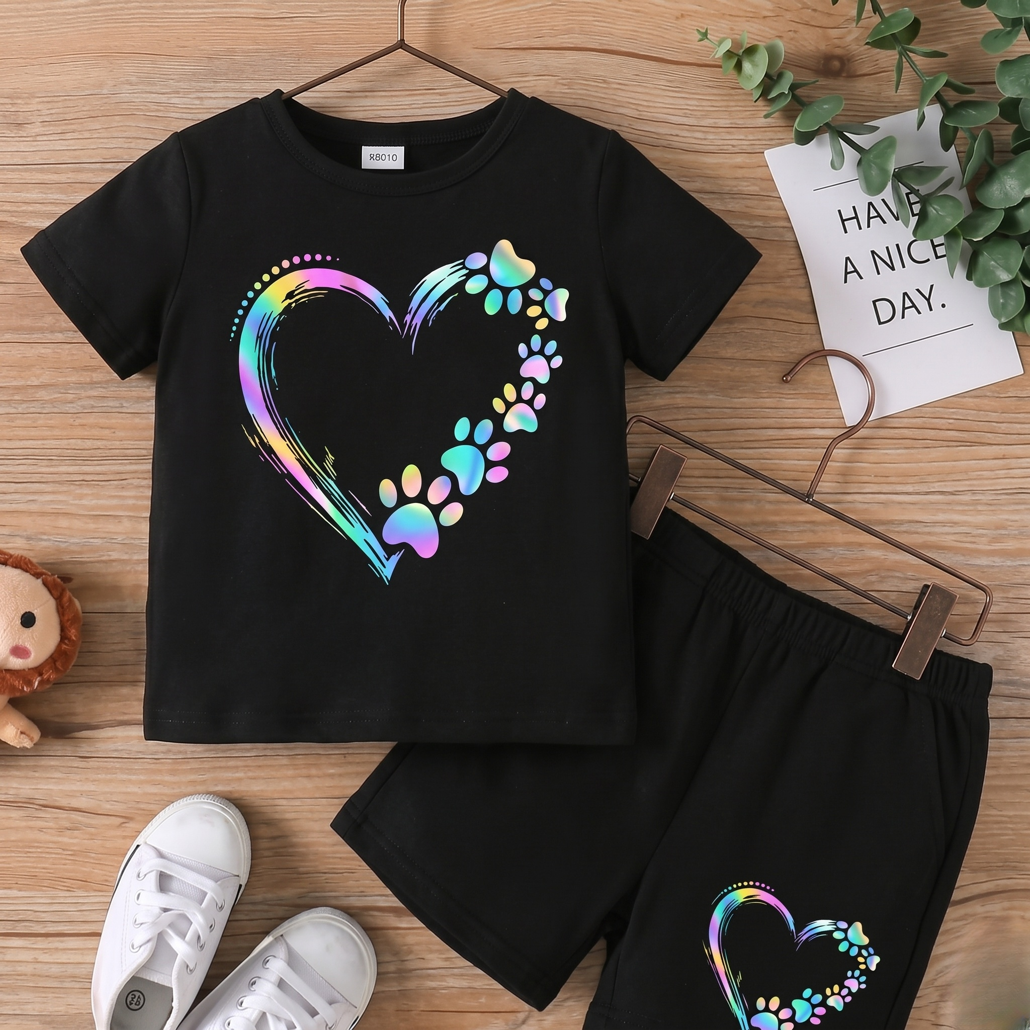Black Baby T-Shirt And Pant Set