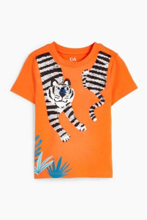 Flip Tiger Orange Kids T-Shirt & Pant Set